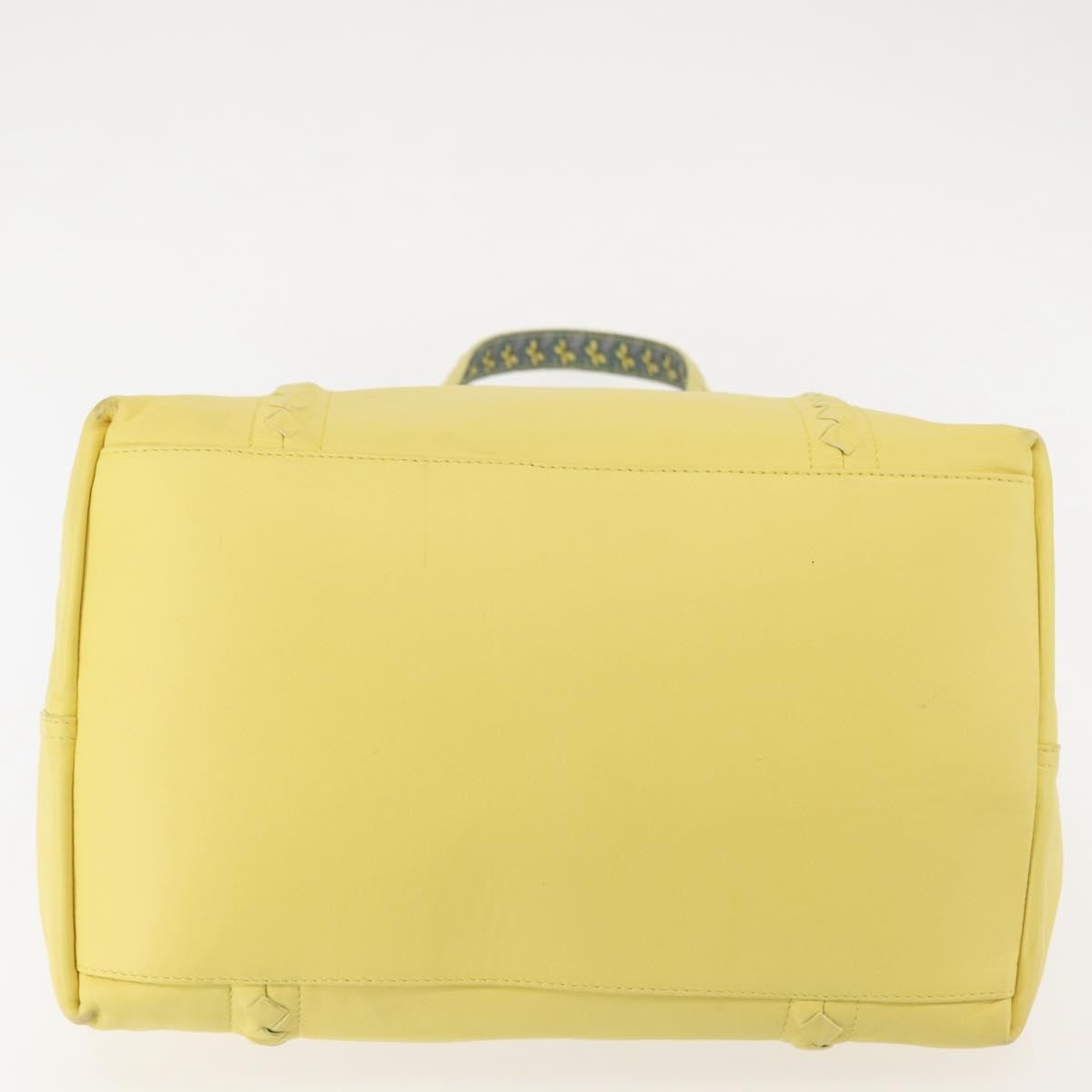Bottega Veneta A-Shape Tote Leather with Intrecciato Detail, YELLOW, LEATHER, Shoulder bag