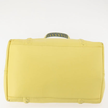 Bottega Veneta A-Shape Tote Leather with Intrecciato Detail, YELLOW, LEATHER, Shoulder bag