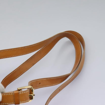 Celine Vintage Macadam Backpack Canvas and Leather, BEIGE, CANVAS, Backpack