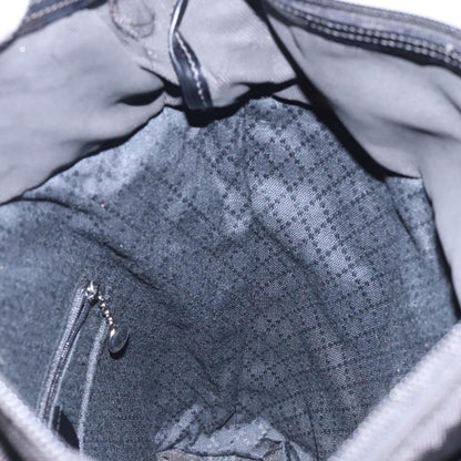 Gucci Vintage Bamboo Handle Tote Nylon, BLACK, NYLON, Tote bag