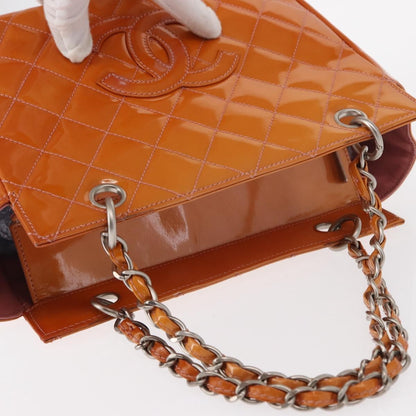 Chanel Vintage Petite Timeless Tote Quilted Patent, ORANGE, PATENT_LEATHER, Tote bag