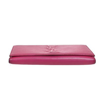 Saint Laurent Belle de Jour Flap Wallet Leather, PINK, LEATHER, Wallets
