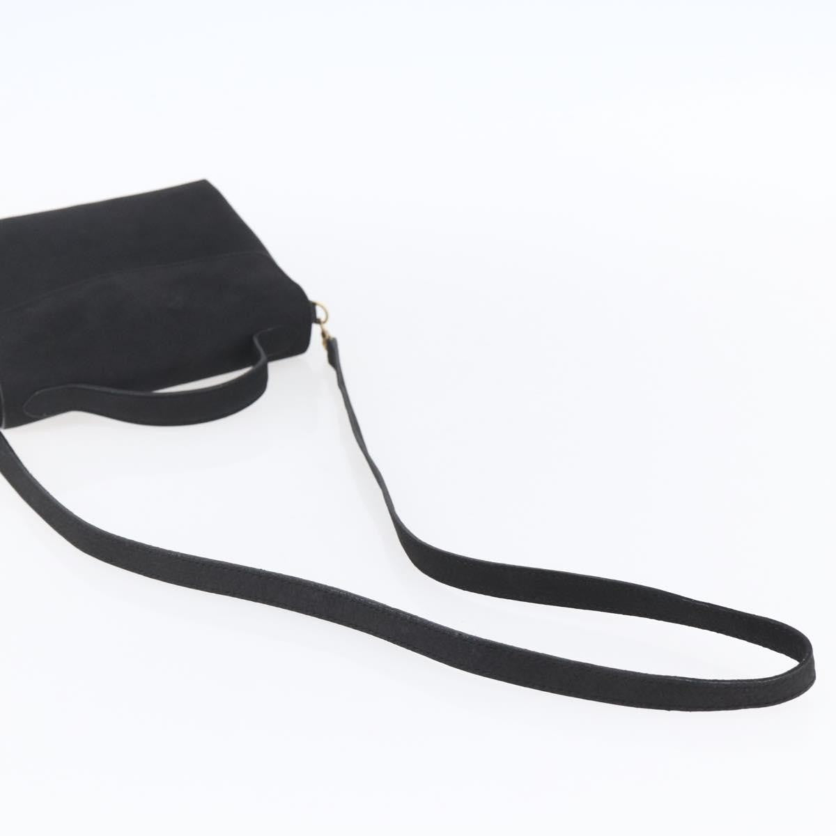 Celine Circle Logo Shoulder Bag Leather, BLACK, LEATHER, Shoulder bag