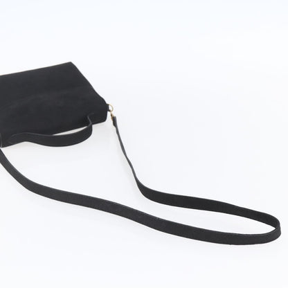 Celine Circle Logo Shoulder Bag Leather, BLACK, LEATHER, Shoulder bag