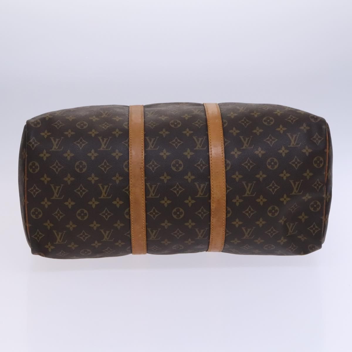 Louis Vuitton Keepall Bag Monogram Canvas, BROWN, CANVAS, Travel bag