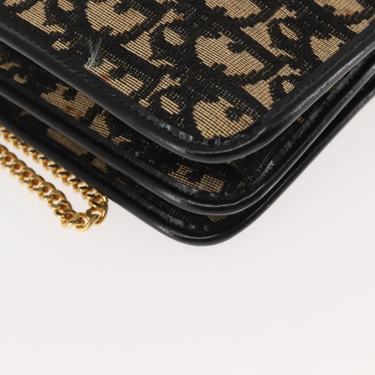 Christian Dior Vintage Trotter Shoulder Bag Canvas, NAVY, CANVAS, Shoulder bag