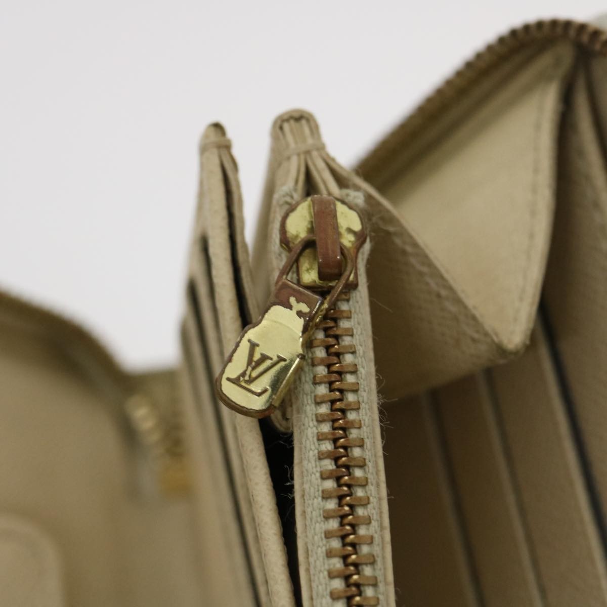 Louis Vuitton Zippy Organizer Damier, WHITE, CANVAS, Wallets
