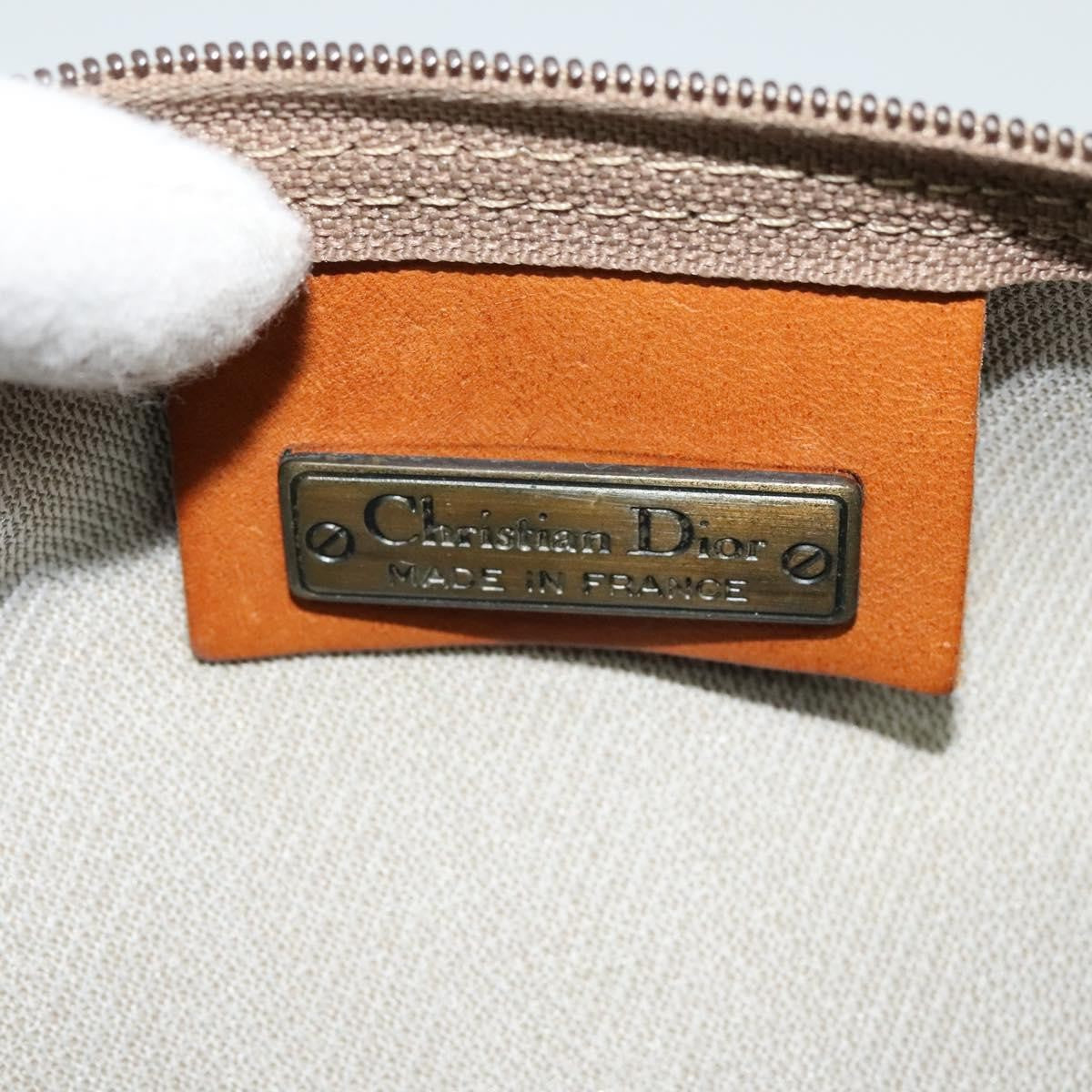 Christian Dior Vintage CD Handbag Canvas, GRAY, CANVAS, Handbag