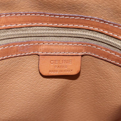 Celine Vintage Macadam Shoulder Bag Canvas and Leather, BROWN, CANVAS, Shoulder bag