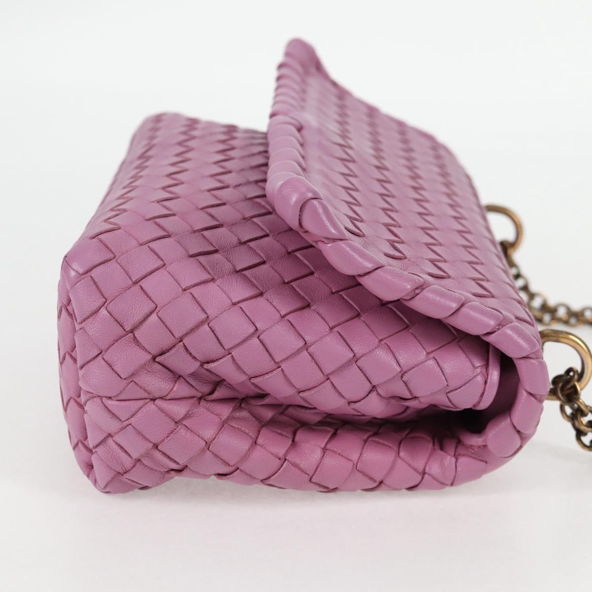 Bottega Veneta Olimpia Crossbody Bag Intrecciato Nappa, PURPLE, LEATHER, Crossbody bag