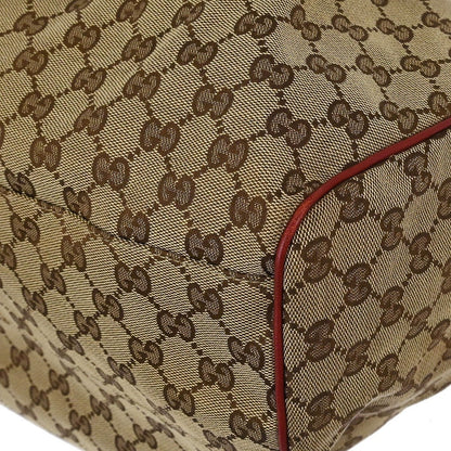 Gucci Sukey Tote GG Canvas with Leather, BROWN, CANVAS, Tote bag