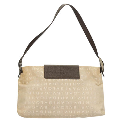 Bvlgari B.Zero1 Logomania Bag Canvas with Leather, BEIGE, CANVAS, Shoulder bag