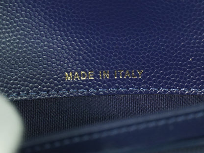 Chanel Deauville Flap Wallet Caviar, NAVY, LEATHER, Wallets