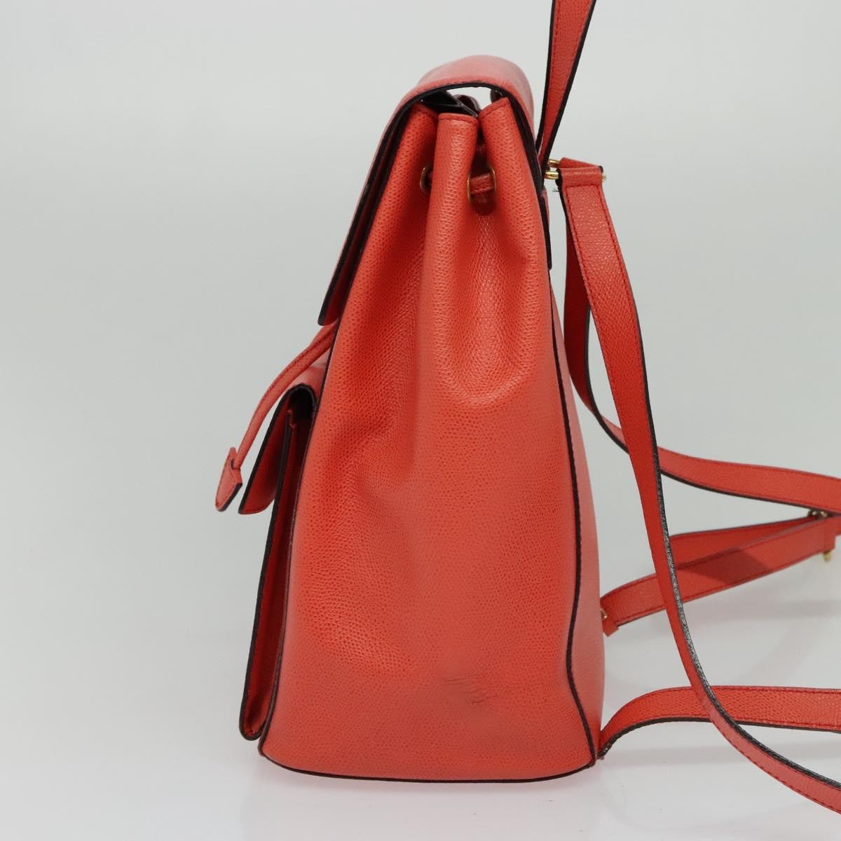 Celine Backpack Leather, ORANGE, LEATHER, Backpack