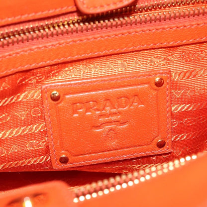 Prada Open Tote Ruffled Tessuto, ORANGE, NYLON, Handbag