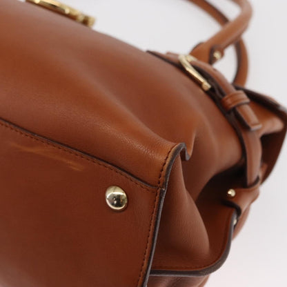 Salvatore Ferragamo Virna Satchel Leather, BROWN, LEATHER, Shoulder bag