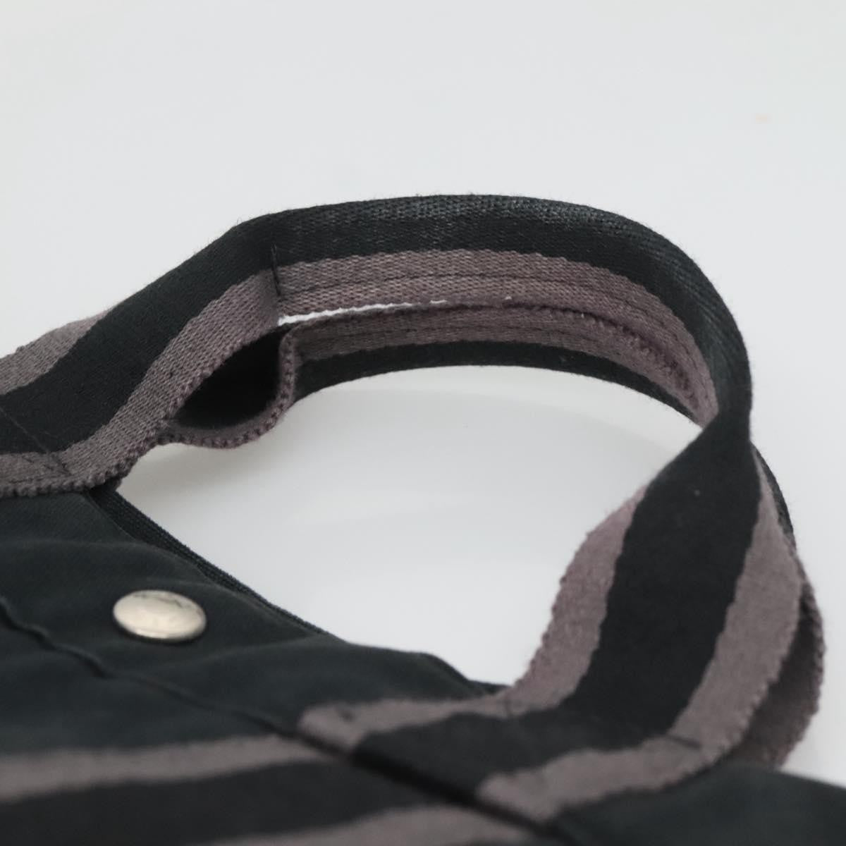 Hermes Fourre Tout Tote Canvas, BLACK, CANVAS, Tote bag