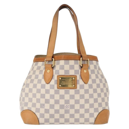 Louis Vuitton Hampstead Handbag Damier, WHITE, CANVAS, Tote bag