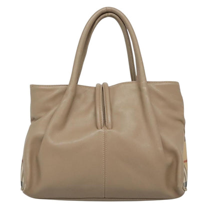Burberry Horn Toggle Tote Leather, BEIGE, LEATHER, Handbag