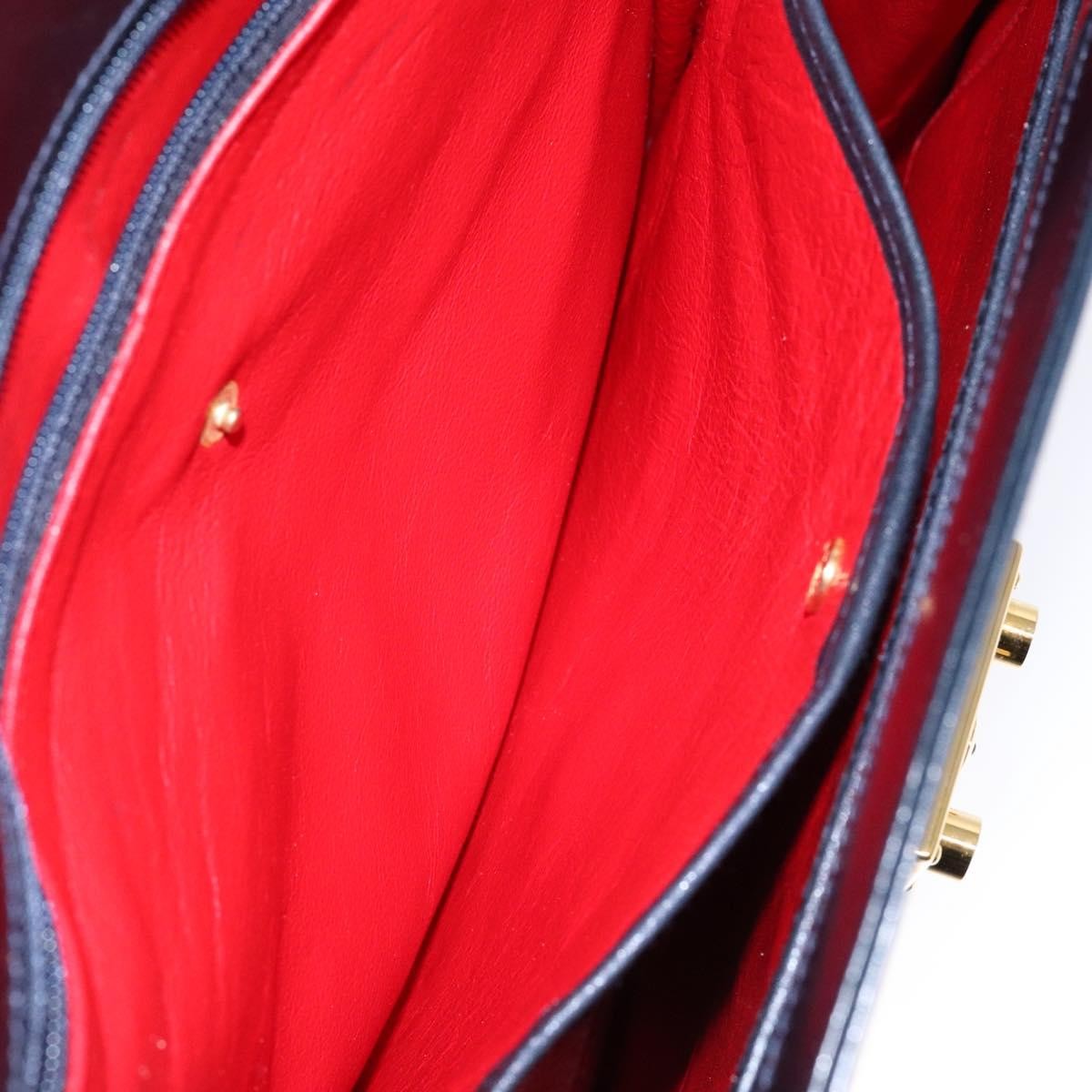 Gucci Lady Lock Leather, NAVY, LEATHER, Handbag