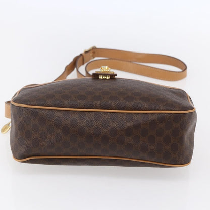 Celine Macadam Shoulder Bag PVC Leather, BROWN, PVC, Shoulder bag