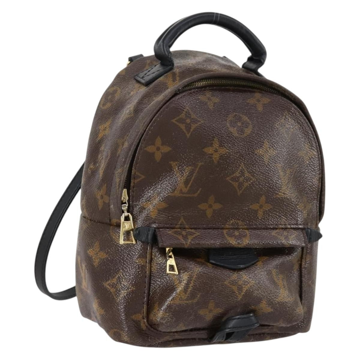 Louis Vuitton Palm Springs Backpack Monogram Canvas, BROWN, CANVAS, Backpack