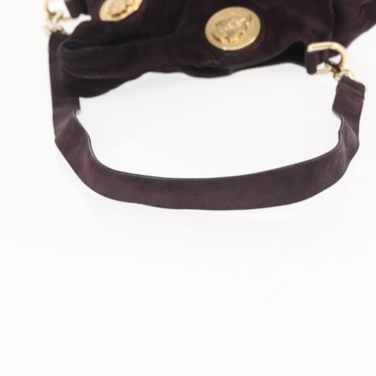 Gucci Hysteria Convertible Top Handle Bag Suede, BURGUNDY, SUEDE, Handbag