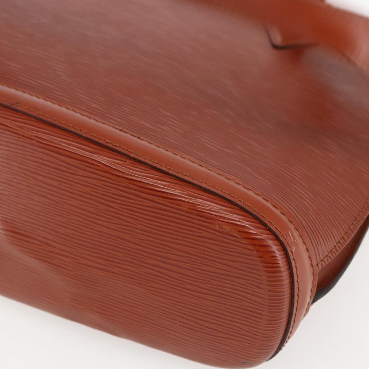 Louis Vuitton Lussac Handbag Epi Leather, BROWN, LEATHER, Shoulder bag