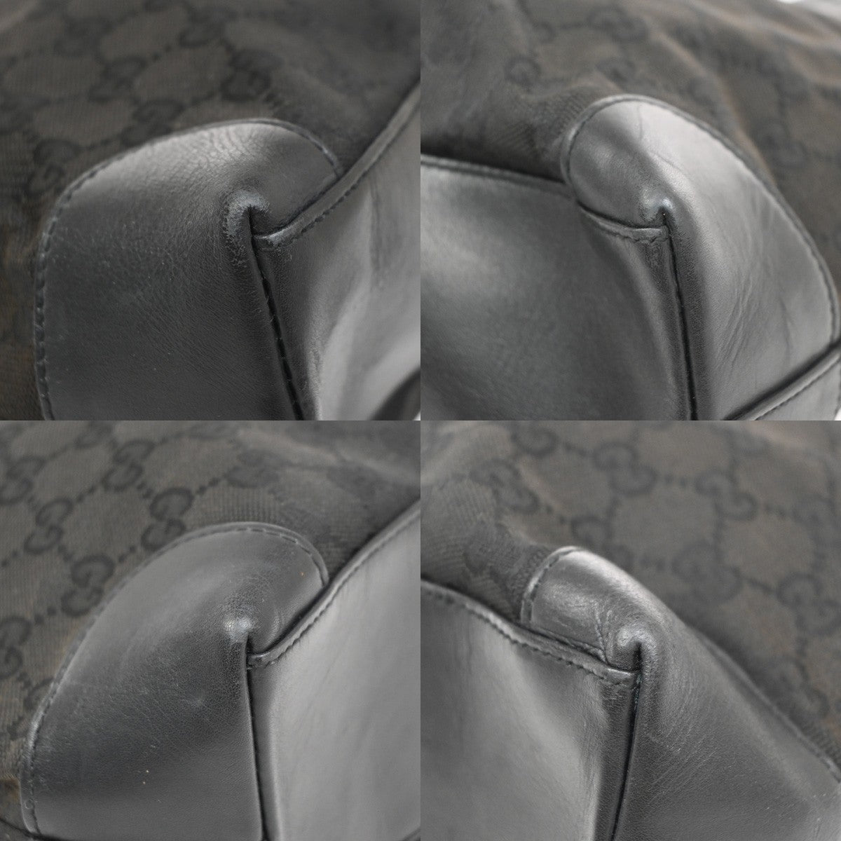 Gucci Vintage tote Canvas, BLACK, CANVAS, Tote bag