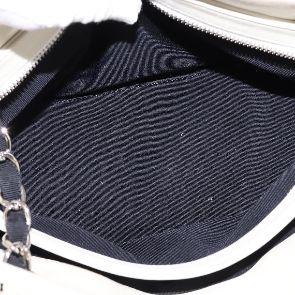 Chanel Just Mademoiselle Bag Woven Stitch Patent, BEIGE, PATENT_LEATHER, Handbag