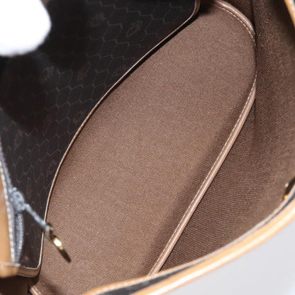 Christian Dior Vintage Honeycomb Flap Crossbody Bag Canvas and Leather, BLACK, CANVAS, Crossbody bag