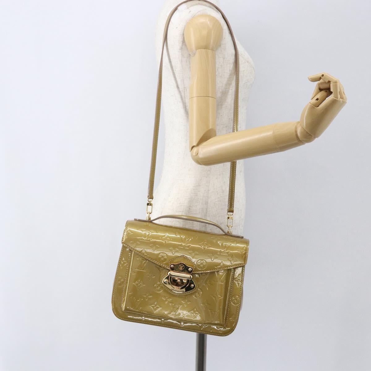 Louis Vuitton Mirada Handbag Monogram Vernis, BEIGE, PATENT_LEATHER, Handbag