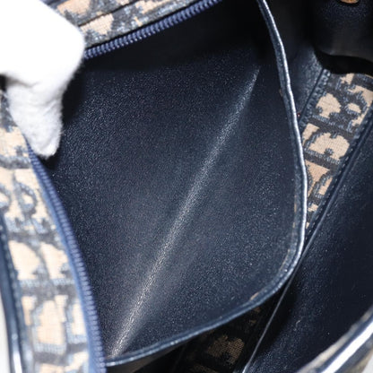 Christian Dior Vintage Trotter Shoulder Bag Canvas, NAVY, CANVAS, Shoulder bag