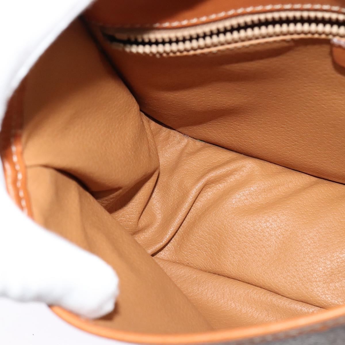 Celine Macadam Shoulder Bag PVC Leather, BROWN, CANVAS, Shoulder bag