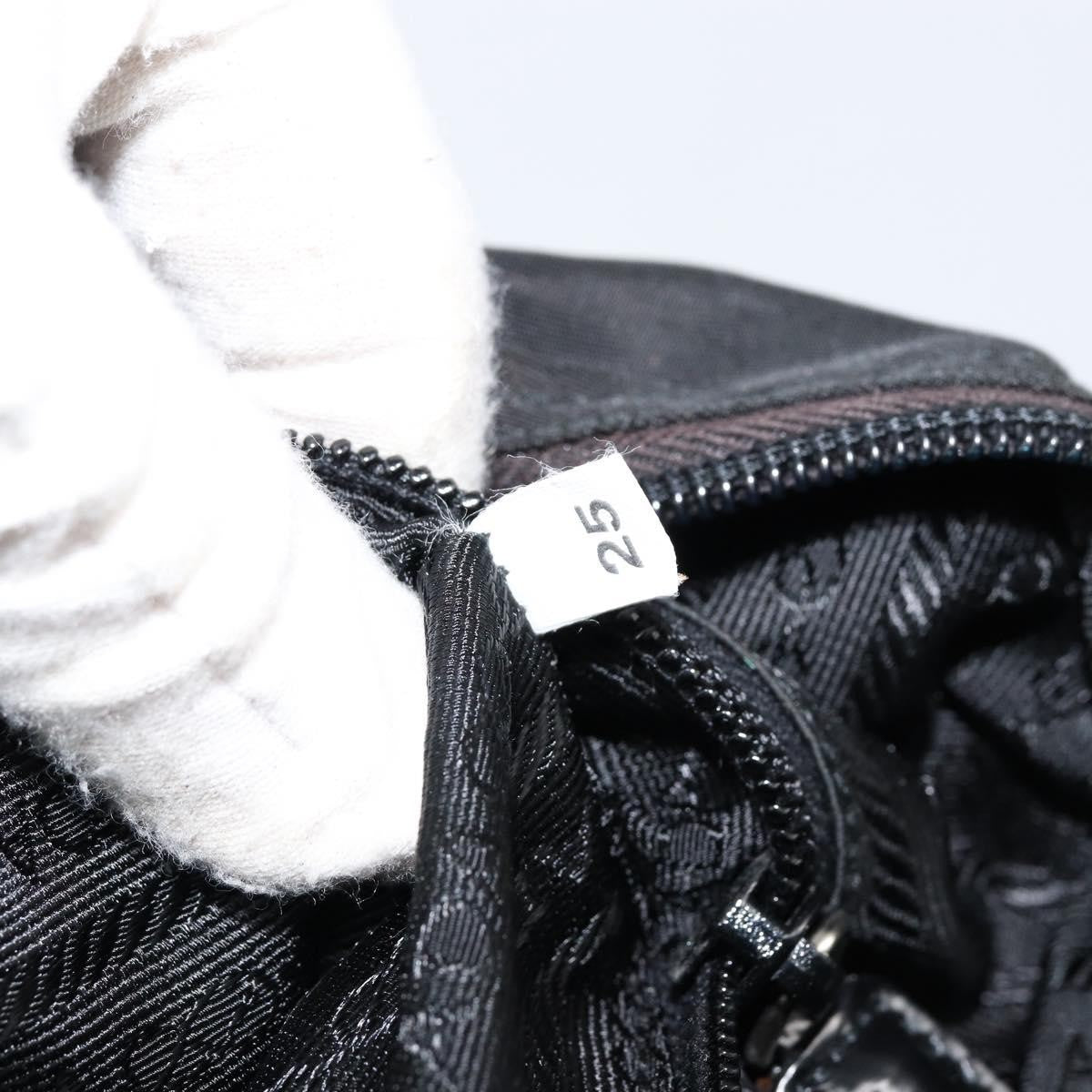 Prada Vintage Zip Handbag Tessuto, BLACK, NYLON, Handbag