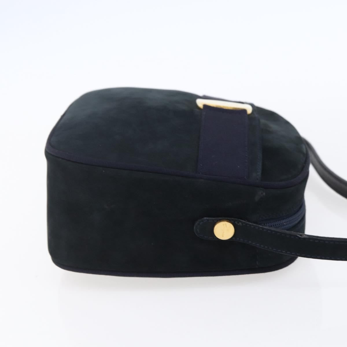 Salvatore Ferragamo Vala Shoulder Bag Leather, NAVY, LEATHER, Shoulder bag