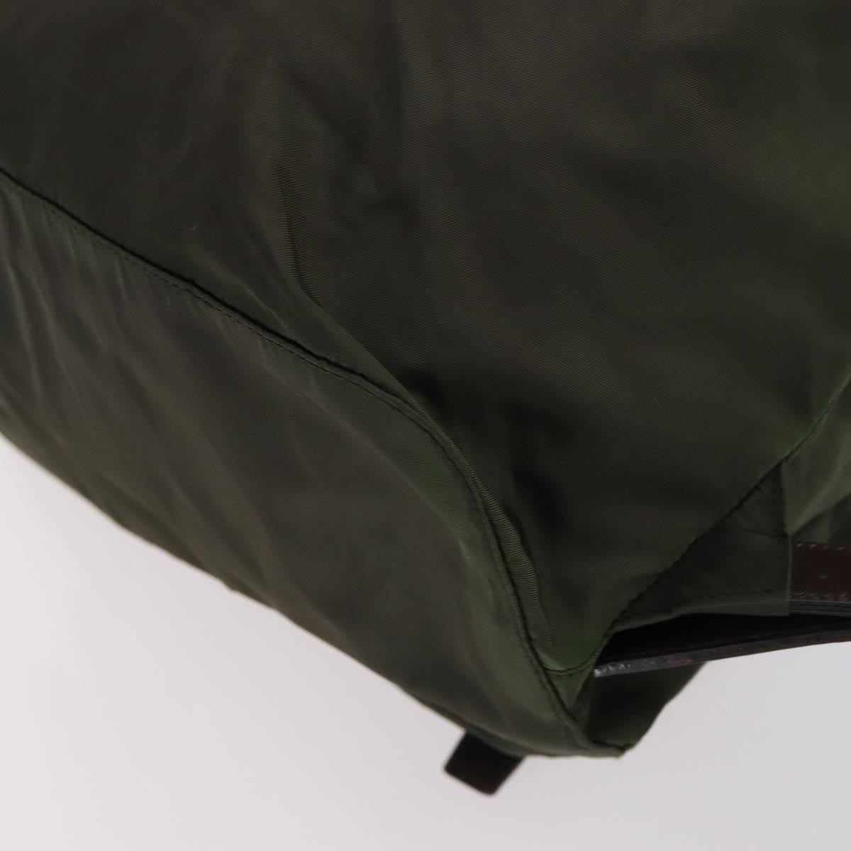 Prada Corsaire Backpack Embroidered Quilted Denim, KHAKI, NYLON, Backpack