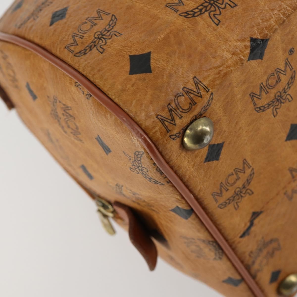 MCM Visetos logogramme Handbag Canvas and Leather, BROWN, CANVAS, Handbag