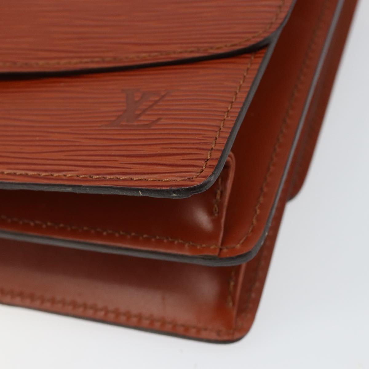 Louis Vuitton Grenelle Shoulder Bag Epi Leather, BROWN, LEATHER, Shoulder bag