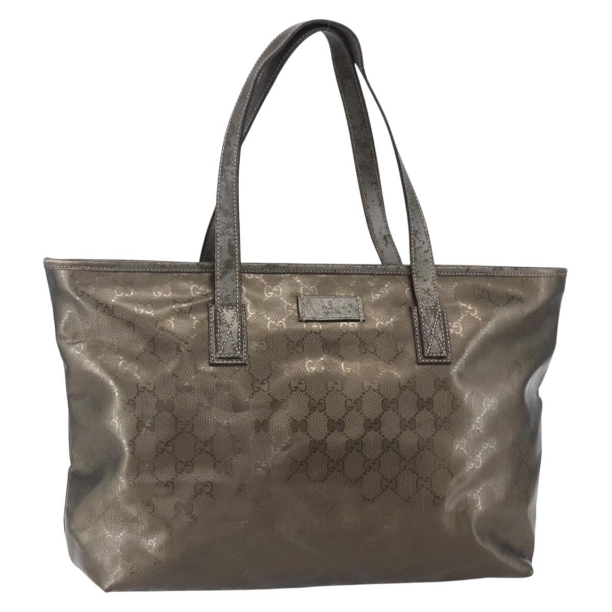 Gucci Plus Tote GG Imprime, SILVER, PVC, Tote bag