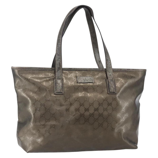 Gucci Plus Tote GG Imprime, SILVER, PVC, Tote bag