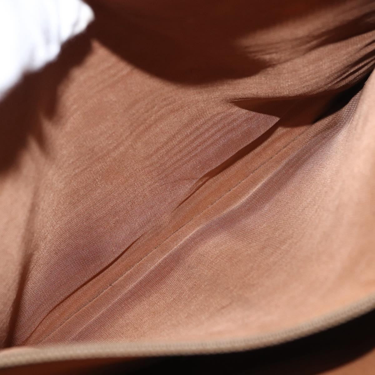 Celine Vintage Macadam Handbag Canvas and Leather, BROWN, CANVAS, Tote bag