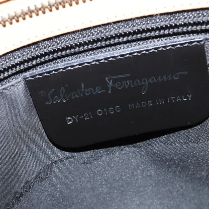 Salvatore Ferragamo Gancini Tote Leather, BEIGE, LEATHER, Tote bag