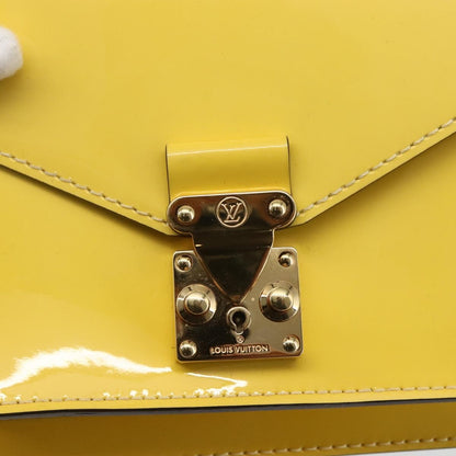 Louis Vuitton Monceau Handbag Vernis, Yellow, Patent Leather, Handbag
