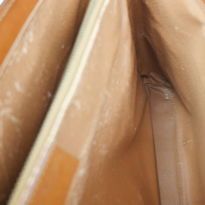 Celine Vintage Macadam Handbag Leather, BROWN, PVC, Handbag