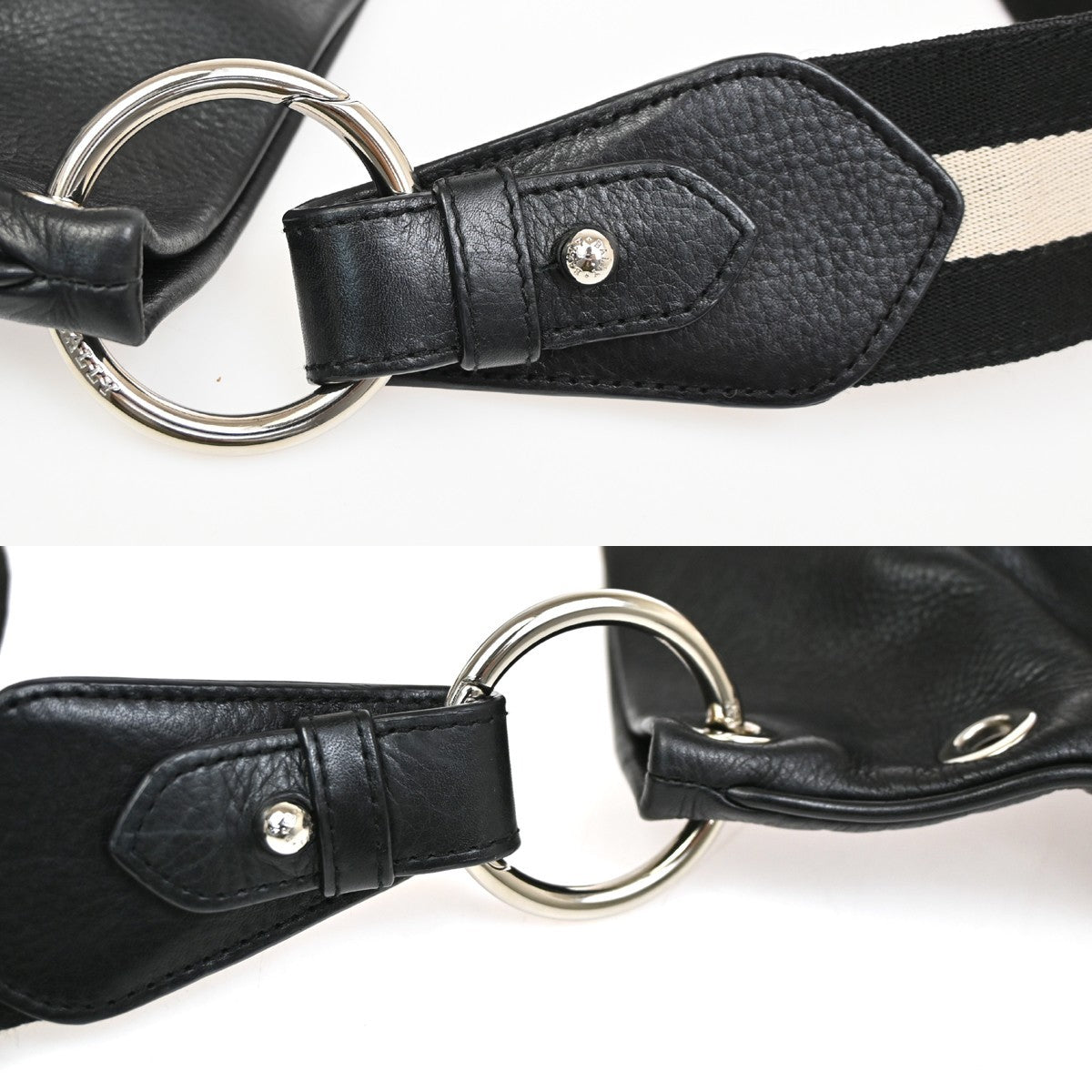 Bally Vintage Shoulder Bag Leather, BLACK, LEATHER, Shoulder bag