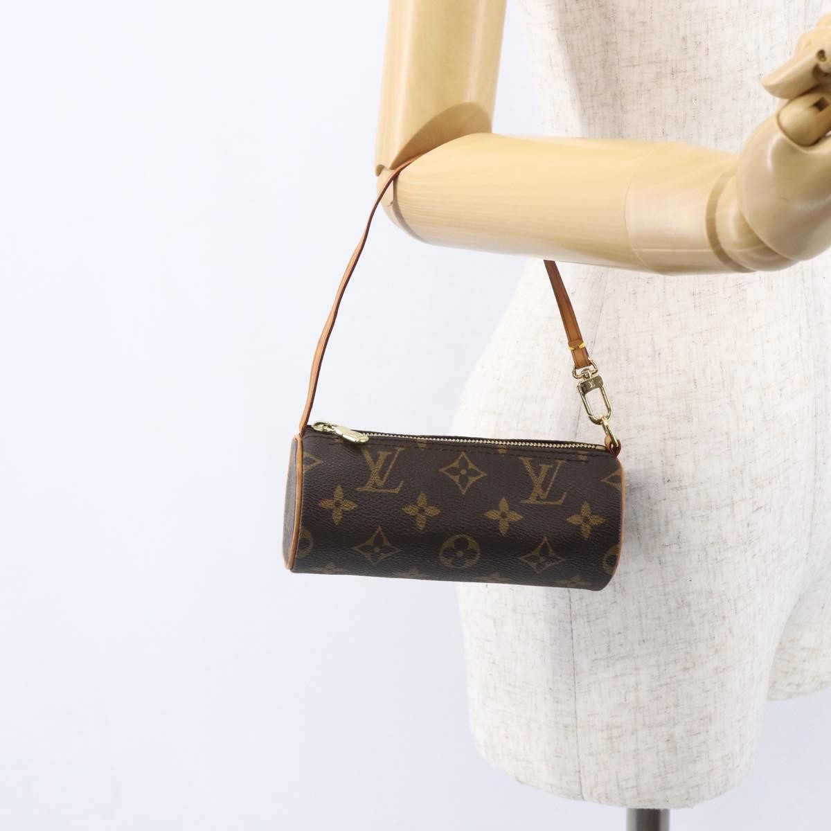 Louis Vuitton Papillon Pochette Monogram Canvas, BROWN, CANVAS, Clutche & pouche
