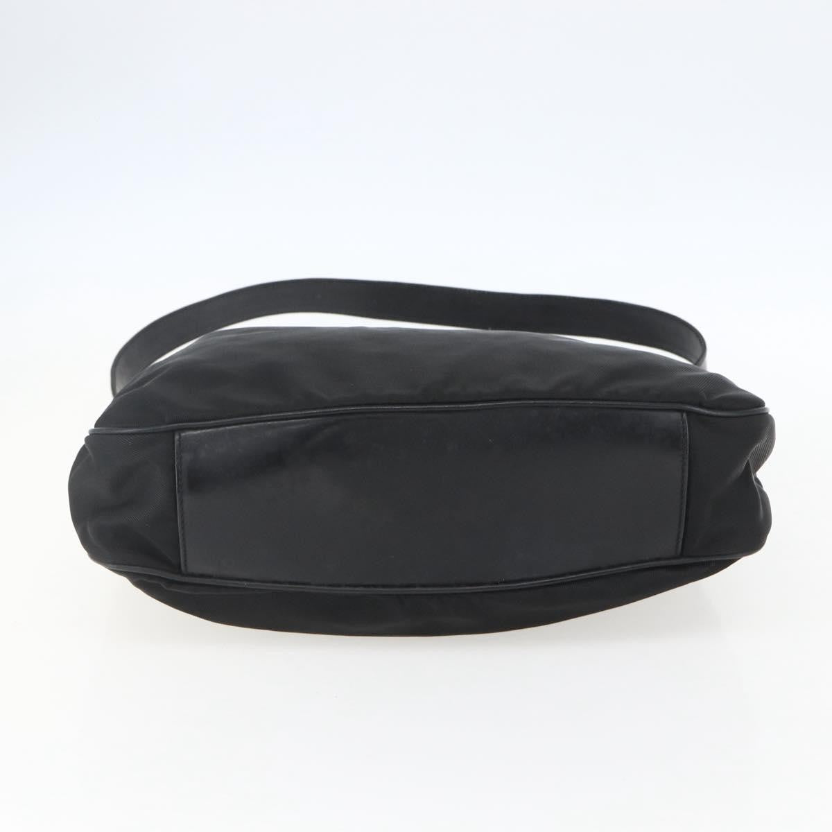 Gucci Vintage Bamboo Shoulder Bag Nylon, BLACK, NYLON, Tote bag