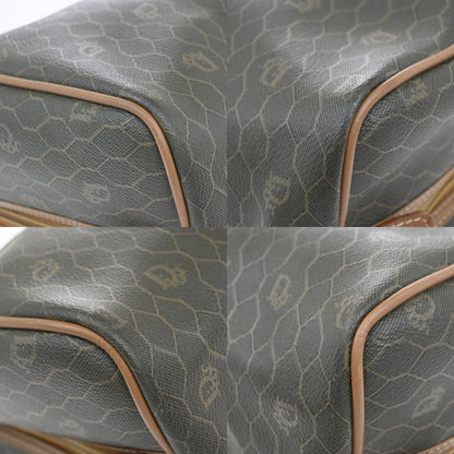 Christian Dior Vintage Honeycomb Handbag Canvas Leather, BROWN, CANVAS, Handbag