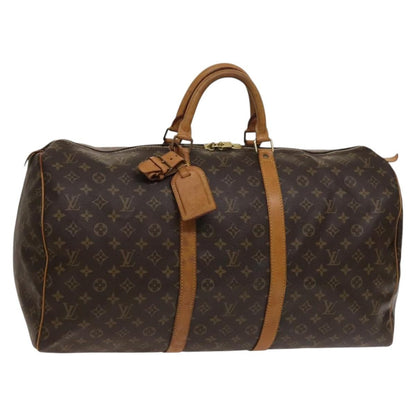 Louis Vuitton Keepall Bag Monogram Canvas, BROWN, CANVAS, Travel bag